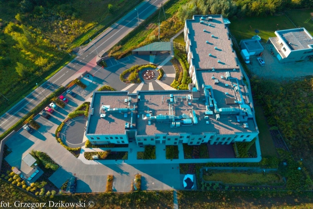 Dom Opieki „Willa Harmonia" w Pruszkowie z lotu ptaka