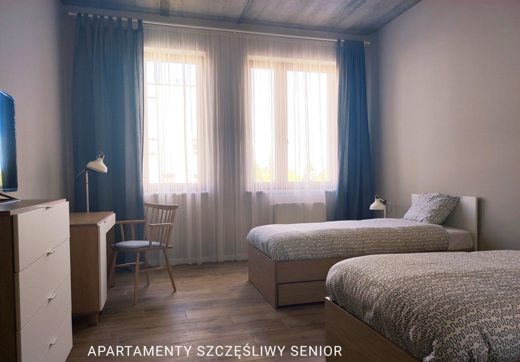 Jeden z pokoi w Domu Opieki „Apartamenty Szczęśliwy Senior” w Kaliszu