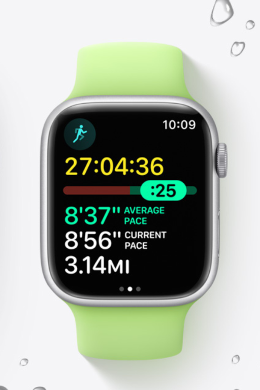 Apple Watch Series 7 zielony smartwatch dla seniora