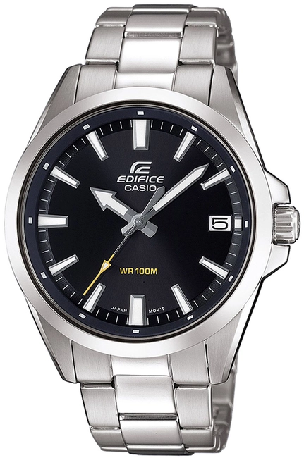 Zegarek Casio Efidice EFV dla dziadka, srebrny z czarnym cyferblatem