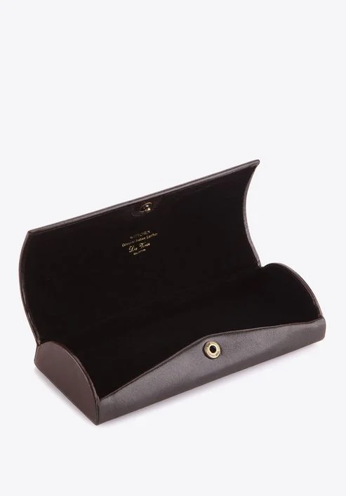 Otwarte etui na okulary Wittchen w kolorze brązwym na Dzień Dziadka