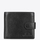 Męski portfel ze skóry groszkowanej, czarny na Dzień Dziadka