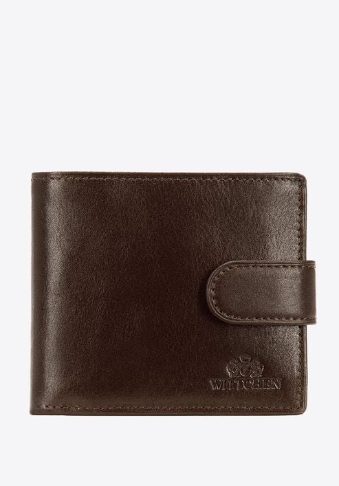 Męski portfel ze skóry licowanej, brązowy na Dzień Dziadka