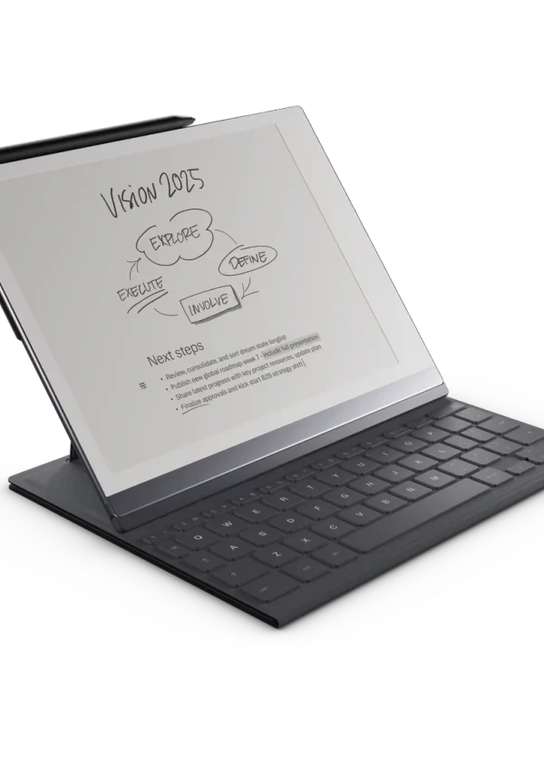 reMarkable 2 czytnik e-booków dla seniora z etui do pisania.