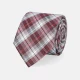 Krawat Lancerto Szaro-Bordowy w Kratę na Dzień Dziadka