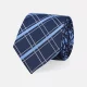 Krawat Lancerto granatowy w kratę na Dzień Dziadka