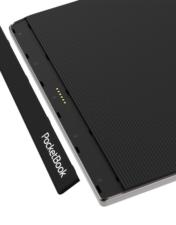 Miejsce ładowania PocketBook InkPad 4 czytnika e-booków dla seniorów
