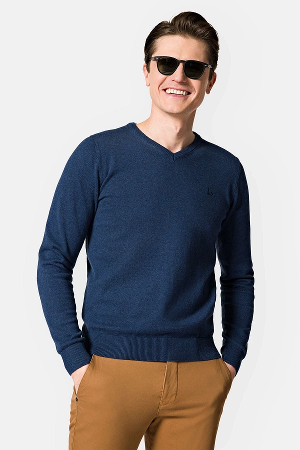 Sweter Granatowy Harrison dla dziadka