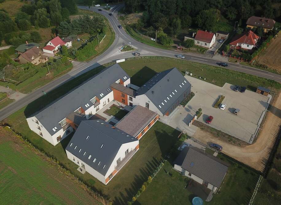 Apartamenty Senior Plus w Zbrosławicach z lotu tpaka