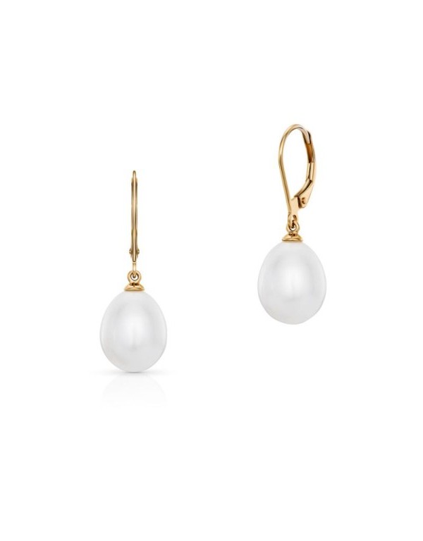 Złote kolczyki z perłą dla Babci