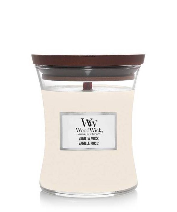 Świeca zapachowa WoodWick vanilla musk na Dzień Babci