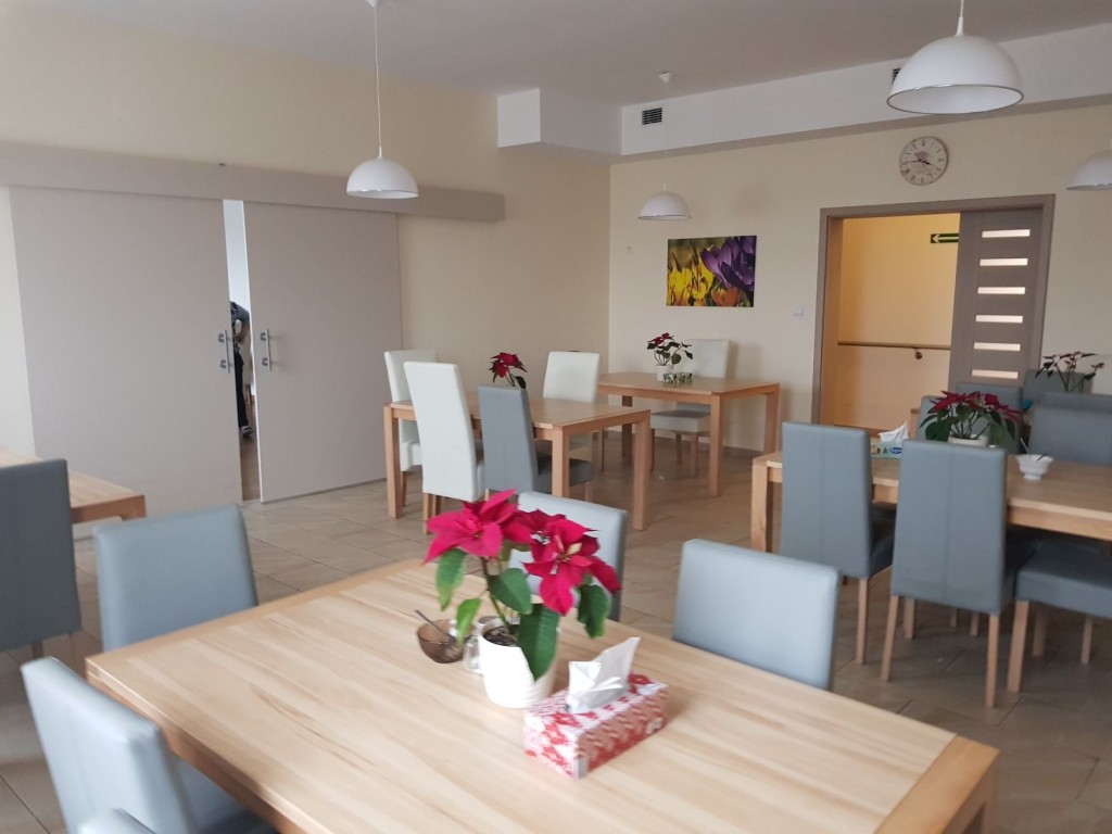 Jadalnia w Domu Aktywnego Seniora „Biały Bez" w Ruścu