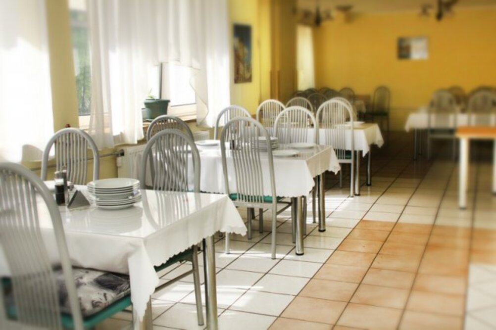 Stołówka w Domu Pomocy Społecznej na Mącznej we Wrocławiu