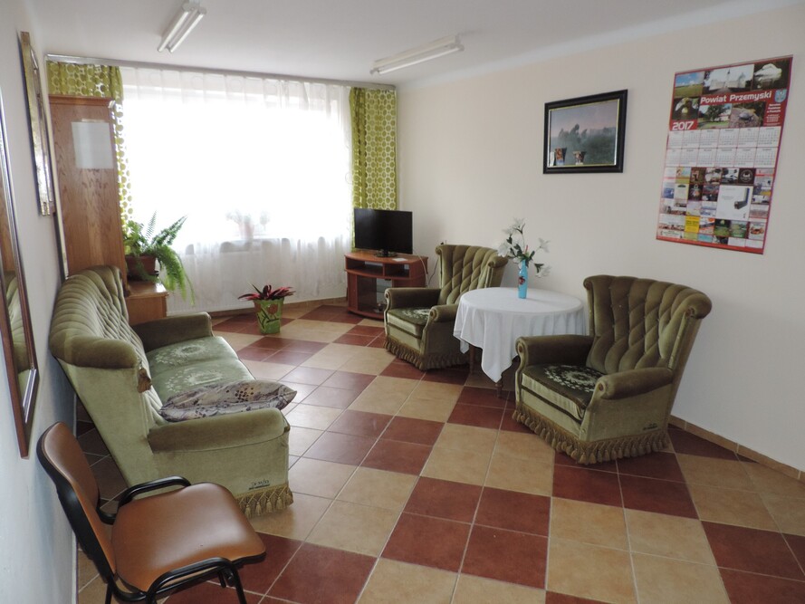 Pokój pobytu dziennego w Domu Pomocy Społecznej w Huwnikach