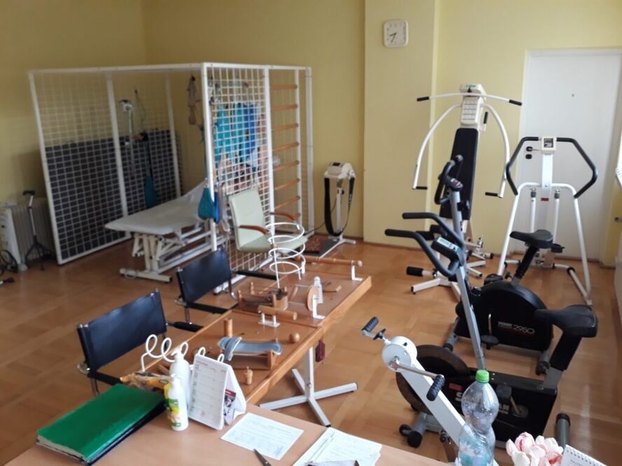 Sala rehabilitacyjna w Domu Pomocy Społecznej w Gorlicach
