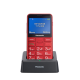 Panasonic KX-TU155 czerwony telefon dla seniorów