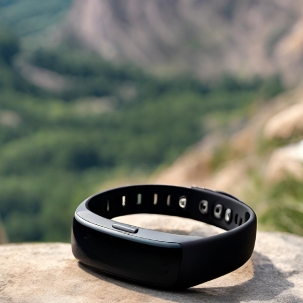 Smartband dla seniora na tle gór