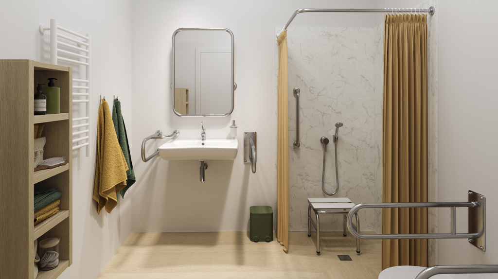 W Domu Opieki Rezydencja Park w Krośnicach dostępne są liczne udogodnienia dla osób niepełnosprawnych