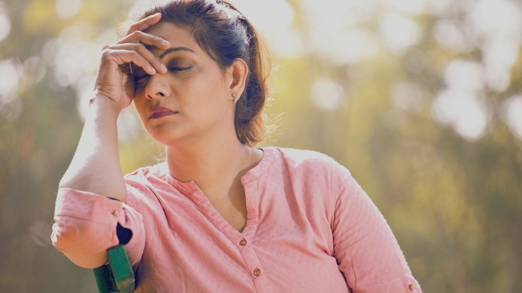 kobieta zestresowana na urlopie.