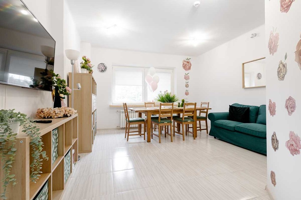 Pokój dzienny w Prywatnym Domu Seniora Peonia w Zgierzu