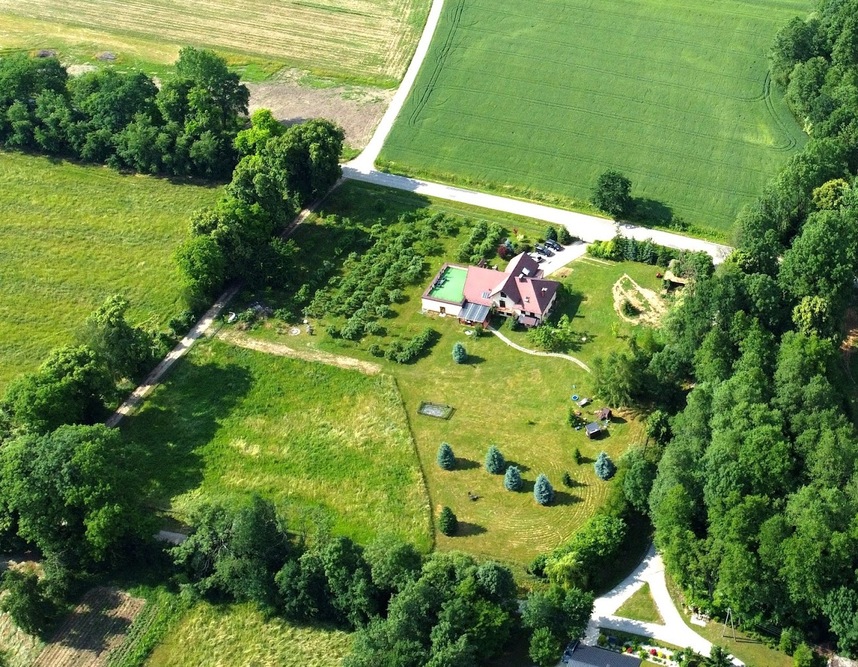 Całodobowy Dom Opieki „Rodzinne Zacisze" w Strzelcach Wielkich z lotu ptaka