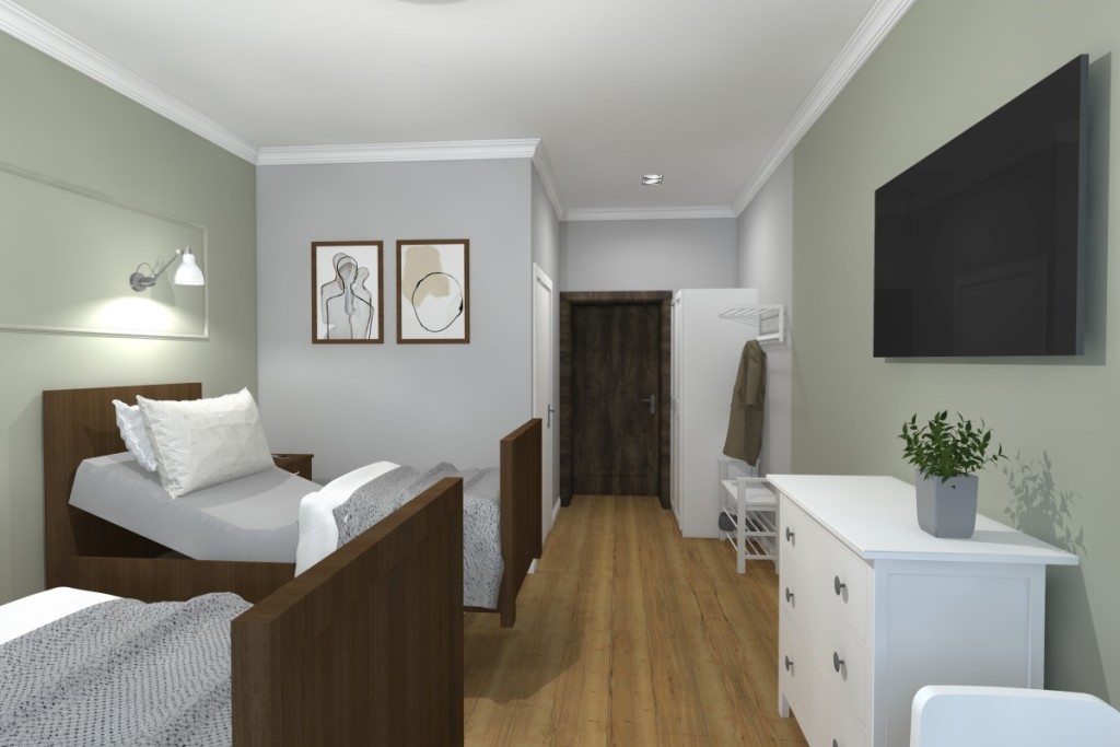 W Domu Opieki Solankowe Tarasy w Inowrocławiu czekają na seniorów komfortowe pokoje z łazienkami