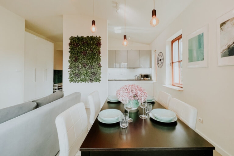 Wszystkie Apartamenty Senior Home w Nałęczowie są wyposażone w funkcjonalne aneksy kuchenne