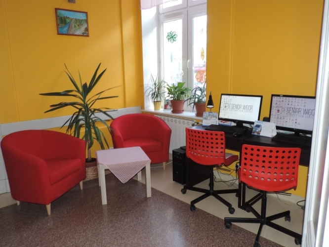 Dzienny Dom Seniora „Gdański Wigor" w Gdańsku - kącik komputerowy