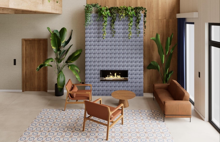 Wnętrza Domu Opieki Babie Lato w Giedlarowej są nowoczesne i komfortowo wyposażone