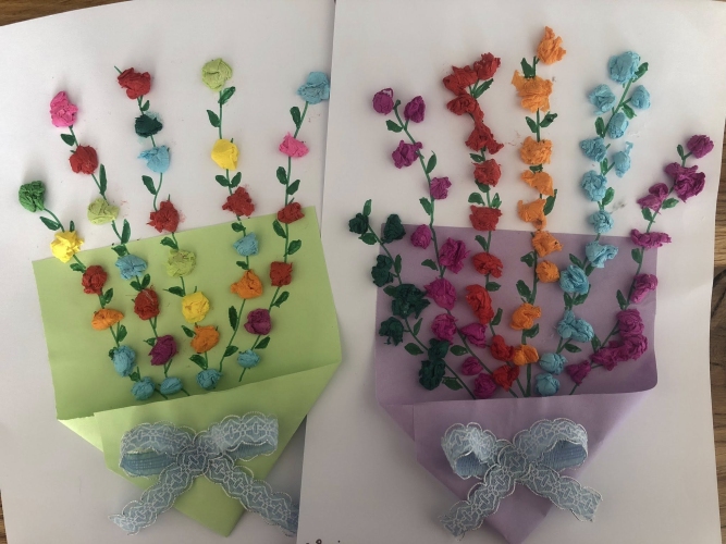 Jedną z form terapii realizowanych w Domu Seniora pod Taborskimi Sosnami w Taborzu są zajęcia plastyczne